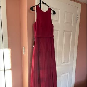 Azazie Floor Length Bridesmaids Gown in Burgundy